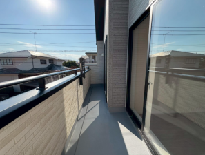 八王子市散田町、新築一戸建てのバルコニー画像です