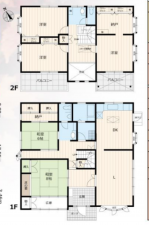八王子市元本郷町、中古一戸建ての間取り画像です