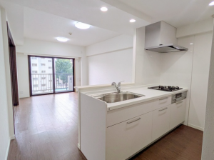 八王子市散田町、マンションのキッチン画像です