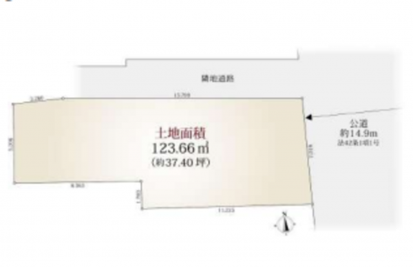 八王子市元本郷町、土地の間取り画像です