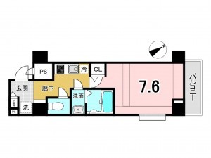 八王子市明神町、マンションの間取り画像です