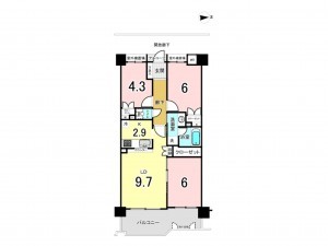 八王子市寺町、マンションの間取り画像です