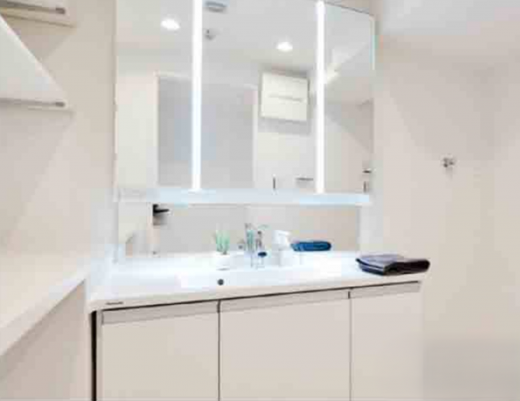 八王子市散田町、マンションの洗面画像です