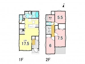 八王子市緑町、新築一戸建ての間取り画像です