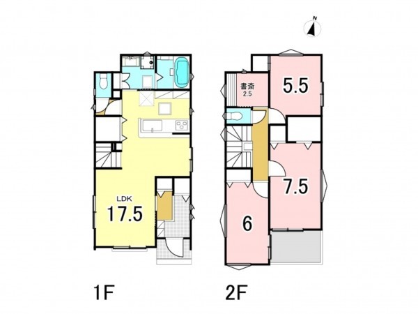 八王子市緑町、新築一戸建ての間取り画像です
