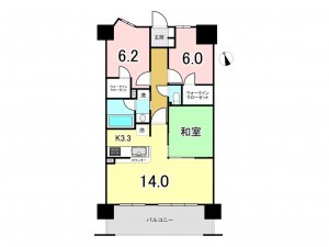 八王子市台町、マンションの間取り画像です