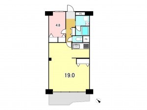 八王子市北野町、マンションの間取り画像です
