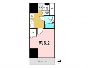 八王子市八日町、マンションの間取り画像です