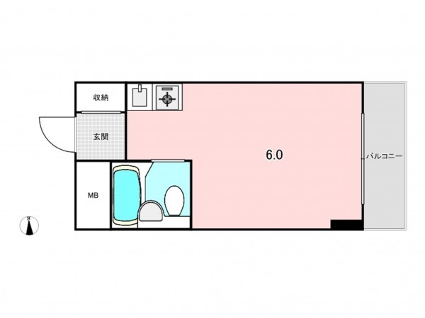 八王子市天神町、マンションの間取り画像です