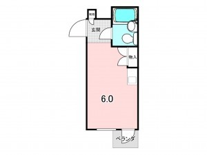 八王子市北野町、マンションの間取り画像です