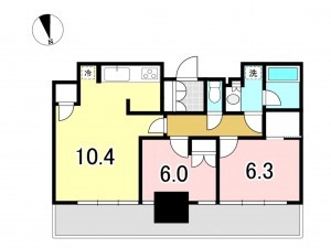 八王子市子安町、マンションの間取り画像です