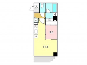 八王子市中町、マンションの間取り画像です