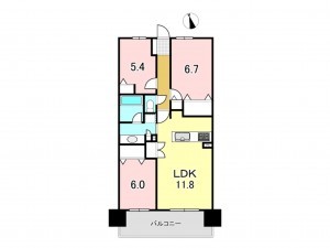 八王子市横山町、マンションの間取り画像です