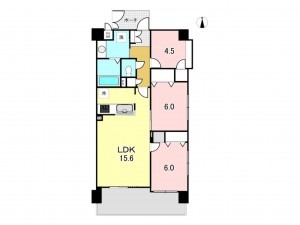 八王子市台町、マンションの間取り画像です