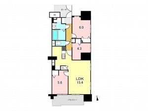 八王子市横山町、マンションの間取り画像です