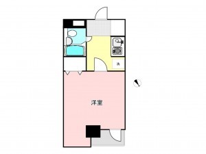 八王子市千人町、マンションの間取り画像です