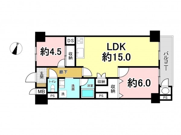 八王子市子安町、マンションの間取り画像です