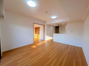 八王子市散田町、マンションの居間画像です