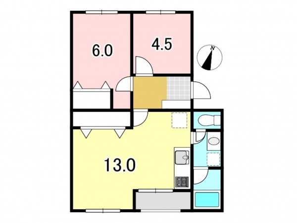 八王子市明神町、マンションの間取り画像です