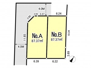 八王子市並木町、土地の間取り画像です