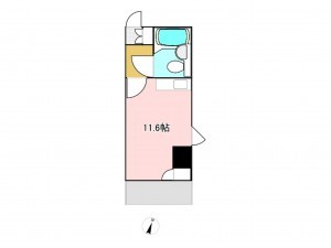 八王子市追分町、マンションの間取り画像です
