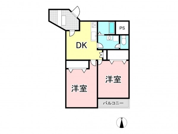 八王子市南町、マンションの間取り画像です