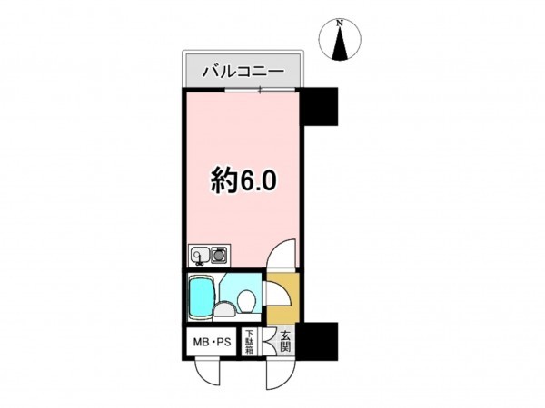 八王子市追分町、マンションの間取り画像です