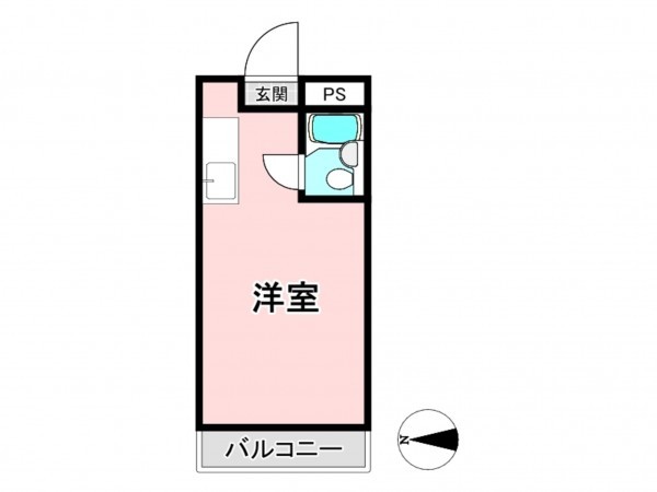 八王子市天神町、マンションの間取り画像です