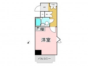 八王子市追分町、マンションの間取り画像です