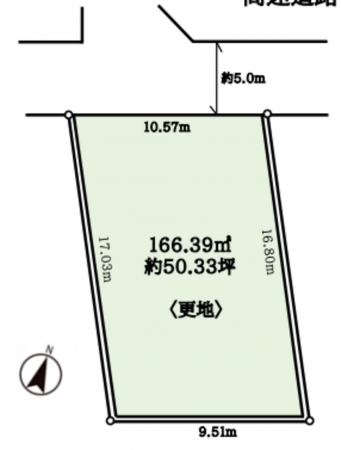 八王子市下恩方町、土地の間取り画像です