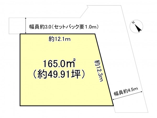 八王子市楢原町、土地の間取り画像です