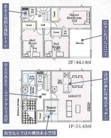 八王子市泉町、新築一戸建ての間取り画像です