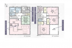 八王子市宮下町、新築一戸建ての間取り画像です