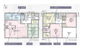 八王子市宮下町、新築一戸建ての間取り画像です