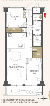 八王子市椚田町、マンションの間取り画像です
