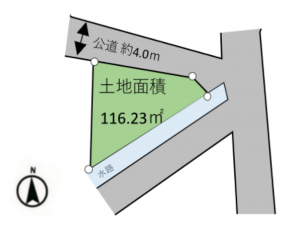 八王子市長沼町、土地の間取り画像です