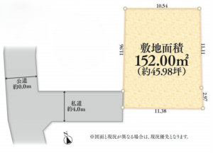 八王子市楢原町、土地の間取り画像です