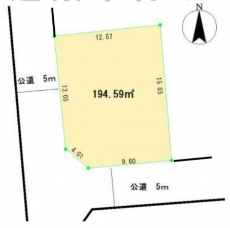 八王子市西寺方町、土地の間取り画像です
