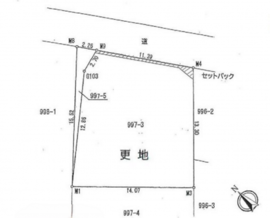 八王子市犬目町、土地の間取り画像です
