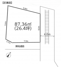 八王子市長房町、土地の間取り画像です