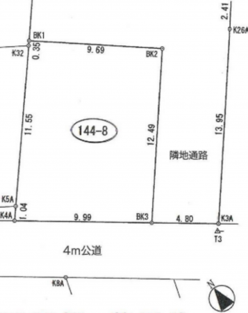 八王子市小宮町、土地の間取り画像です