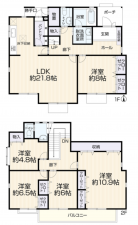 八王子市元八王子町、中古一戸建ての間取り画像です