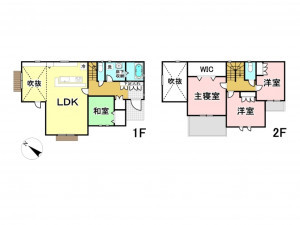 八王子市七国、中古一戸建ての間取り画像です