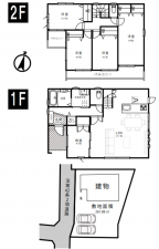 八王子市楢原町、中古一戸建ての間取り画像です