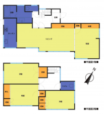 八王子市元八王子町、中古一戸建ての間取り画像です