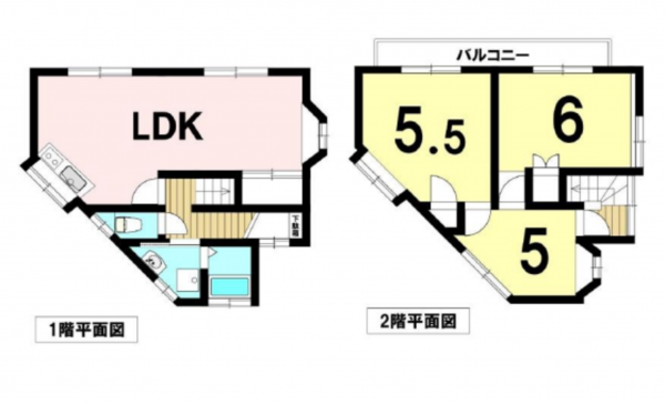 八王子市中野上町、中古一戸建ての間取り画像です