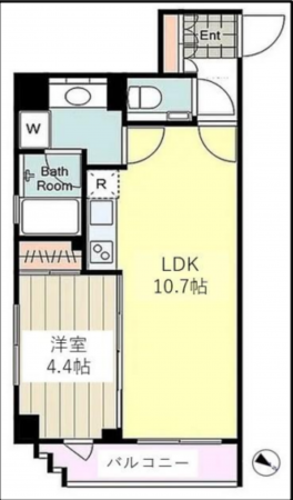 八王子市中町、マンションの間取り画像です