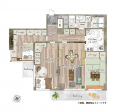 八王子市元横山町、マンションの間取り画像です