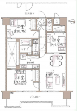 八王子市元横山町、マンションの間取り画像です