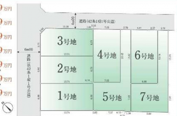 八王子市明神町、土地の間取り画像です